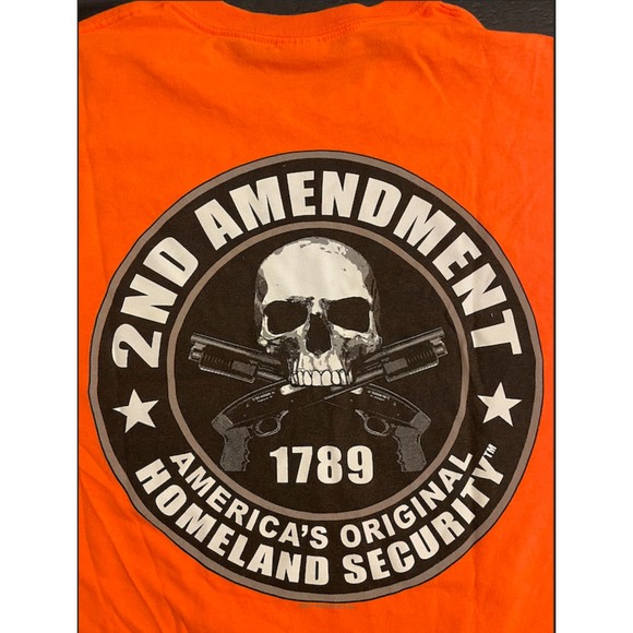 Men's 2nd Amendment Skull and Guns T Shirt - Sz L - Picture 4 of 8